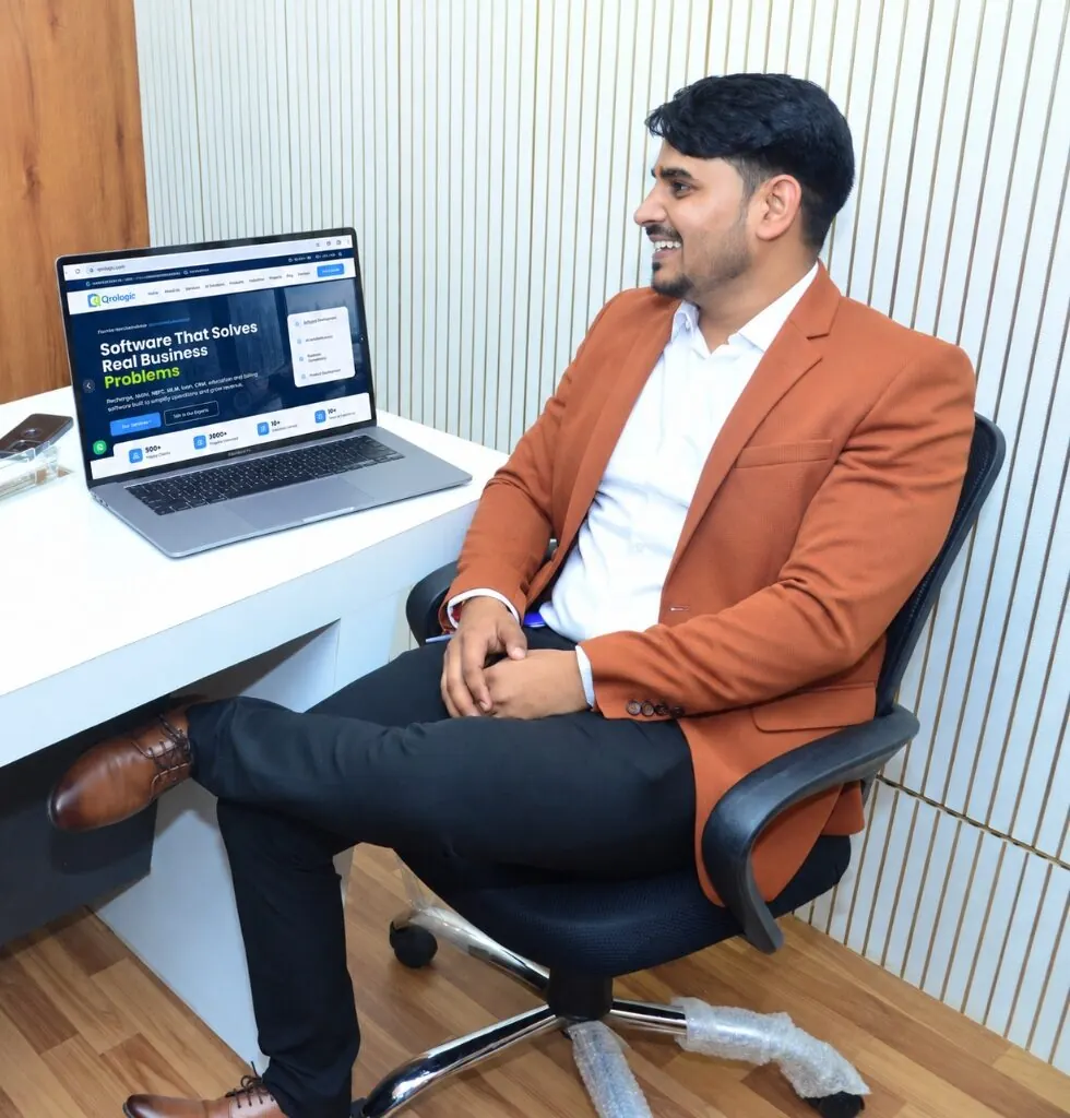 Ranjeet Kumar Saini, Founder & CEO of Qrologic, at the Qrologic office in Jaipur